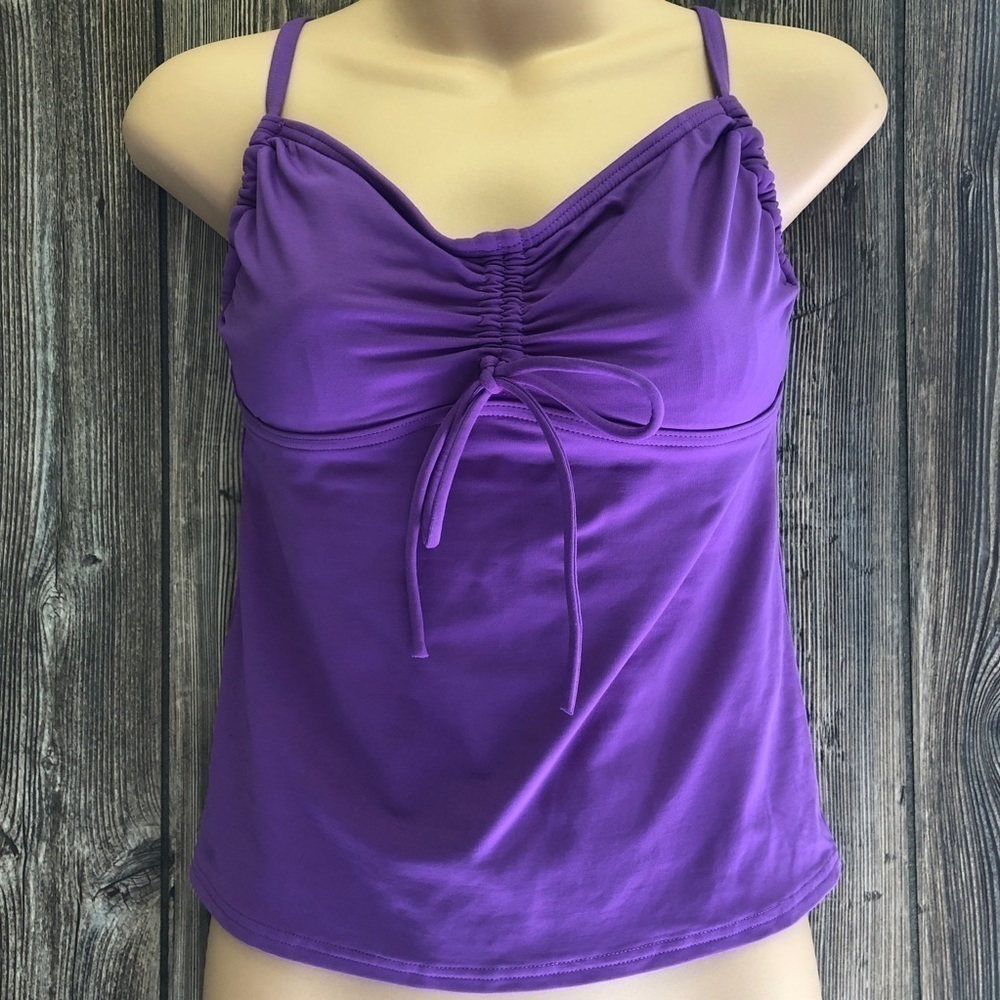 LANDS End Purple Tankini Bikini 6 Swimsuit